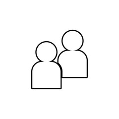 Poster - staff icon. Simple thin line, outline vector of conversation icons for ui and ux, website or mobile application