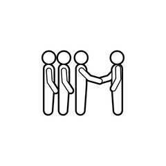 Aufkleber - admission icon. Simple thin line, outline vector of conversation icons for ui and ux, website or mobile application