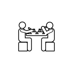 Aufkleber - joint lunch icon. Simple thin line, outline vector of conversation icons for ui and ux, website or mobile application