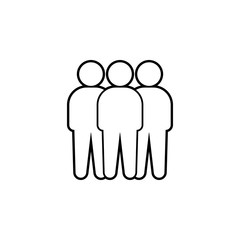 Poster - staff icon. Simple thin line, outline vector of conversation icons for ui and ux, website or mobile application
