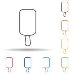 Poster - Ice cream in multi color style icon. Simple thin line, outline vector of fast food icons for ui and ux, website or mobile application