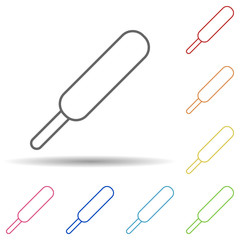 Poster - Ice cream in multi color style icon. Simple thin line, outline vector of fast food icons for ui and ux, website or mobile application