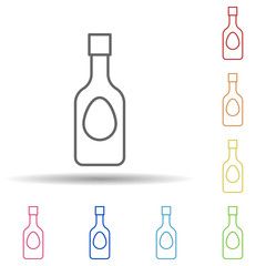 Aufkleber - Ketchup in multi color style icon. Simple thin line, outline vector of fast food icons for ui and ux, website or mobile application