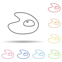 Poster - Omelette in multi color style icon. Simple thin line, outline vector of food icons for ui and ux, website or mobile application