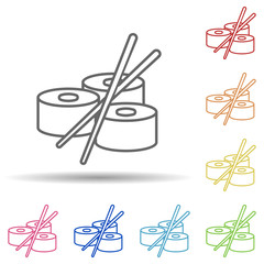 Poster - Land in multi color style icon. Simple thin line, outline vector of food icons for ui and ux, website or mobile application