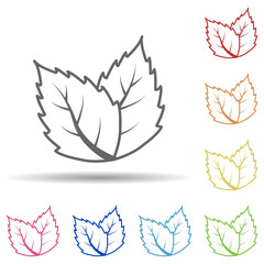 Aufkleber - Tea leaves in multi color style icon. Simple thin line, outline vector of food icons for ui and ux, website or mobile application