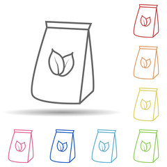 Aufkleber - Tea packing in multi color style icon. Simple thin line, outline vector of food icons for ui and ux, website or mobile application