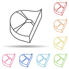 Poster - Piece of meat in multi color style icon. Simple thin line, outline vector of food icons for ui and ux, website or mobile application