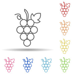 Poster - Grapes in multi color style icon. Simple thin line, outline vector of fruit icons for ui and ux, website or mobile application