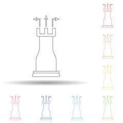 Poster - Colored decision in multi color style icon. Simple thin line, outline vector of business and digital marketing icons for ui and ux, website or mobile application