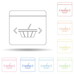 Poster - Colored online sales in multi color style icon. Simple thin line, outline vector of business and digital marketing icons for ui and ux, website or mobile application