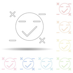 Aufkleber - Colored customer satisfaction in multi color style icon. Simple thin line, outline vector of business and digital marketing icons for ui and ux, website or mobile application