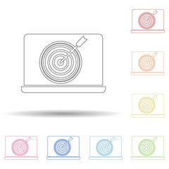 Poster - Colored contextual advertising in multi color style icon. Simple thin line, outline vector of business and digital marketing icons for ui and ux, website or mobile application