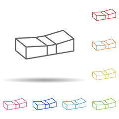 Aufkleber - bundle of money in multi color style icon. simple thin line, outline vector of mobile banking icons 