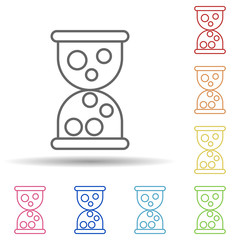Poster - Hourglass in multi color style icon. Simple thin line, outline vector of mobile banking icons for ui and ux, website or mobile application