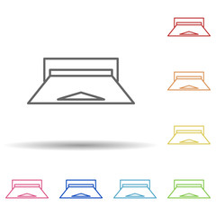 Poster - Credit card in atm in multi color style icon. Simple thin line, outline vector of mobile banking icons for ui and ux, website or mobile application