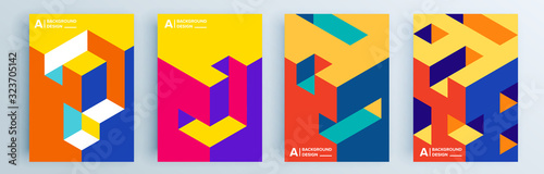 Fotografía Modern abstract covers set, minimal covers design
