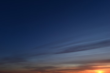 Wall Mural - Cloudless blue twilight sky in bright spring colors