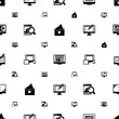 © Kirill - monitor icons pattern seamless. Included editable filled Video marketing, layout, 4K Streaming, Web analytics, responsive web design, Digital illustration icons. monitor icons for web and mobile.