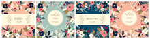 Beautiful Collection Of Floral Patterns. Holiday Flower Patterns For Cards, Invitations, Package Design