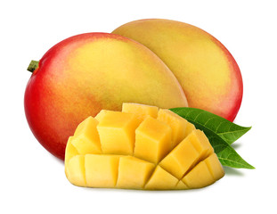 Wall Mural - mango isolated on a white background with a clipping path.