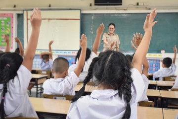 group of students in classroom