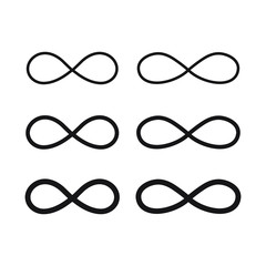 Wall Mural - hand drawn infinity symbol, sign doodle icon.