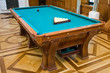 Nesvizh castle. Billiard table in the hunting hall of the Palace