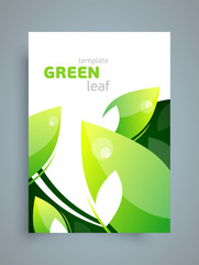 Leaf green element cover template