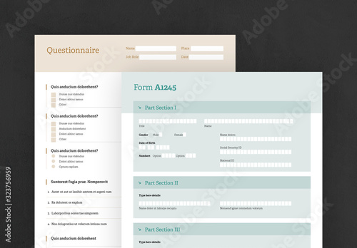 Green And Yellow Questionnaire Forms Layouts Kaufen Sie Diese Vorlage Und Finden Sie Ahnliche Vorlagen Auf Adobe Stock Adobe Stock