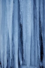 Many Icicles In Blue Tint