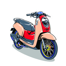 Automatic Transmission Motorcycle Vector Illustration