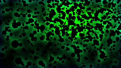 Poster - 3D rendering many dark round particles in a space. Computer generated abstract backdrop