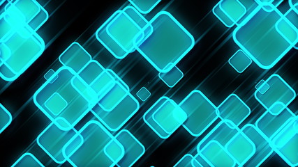 Aufkleber - 3d rendering abstract squares. Concept of business presentation or events. Computer generated modern web background