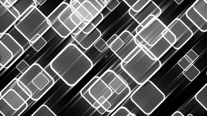 Aufkleber - 3d rendering abstract squares. Concept of business presentation or events. Computer generated modern web background