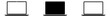 © endstern - Laptop Icon Black | Notebook Computer Illustration | Laptops Screen Symbol | Monitor Logo | PC Display Sign | Isolated | Variations