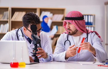 Diversity concept with doctors in hospital