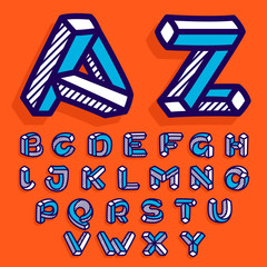 Wall Mural - impossible shape flat alphabet.