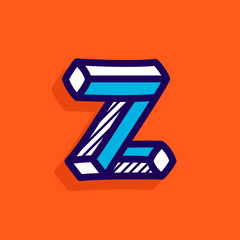 Wall Mural - z letter impossible shape flat logo.