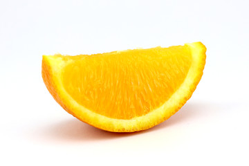 Wall Mural - Orange fruit with slices isolated on white background.