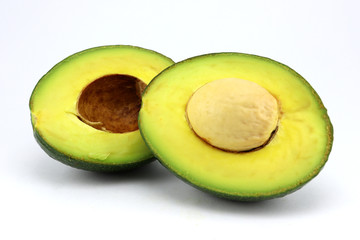 Wall Mural - Avocado isolated on white background.