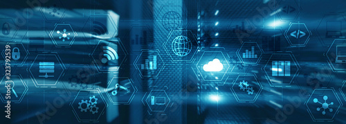 Cuadros en Lienzo Manufacturing wireless computing future technology server room