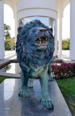 Iron Lion statue sculpture