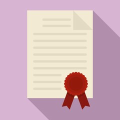 Poster - judge diploma icon. flat illustration of judge diploma vector icon for web design