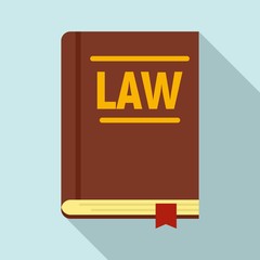 Poster - Legislation book icon. Flat illustration of legislation book vector icon for web design