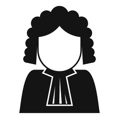 Poster - judge avatar icon. simple illustration of judge avatar vector icon for web design isolated on white 