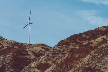 Landscape With Wind Turbine farm in Wellington