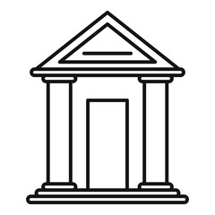 Poster - judge building icon. outline judge building vector icon for web design isolated on white background
