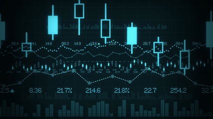 Wall Mural - stock market exchange graph illustration