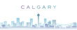 Calgary Transparent Layers Gradient Landmarks Skyline